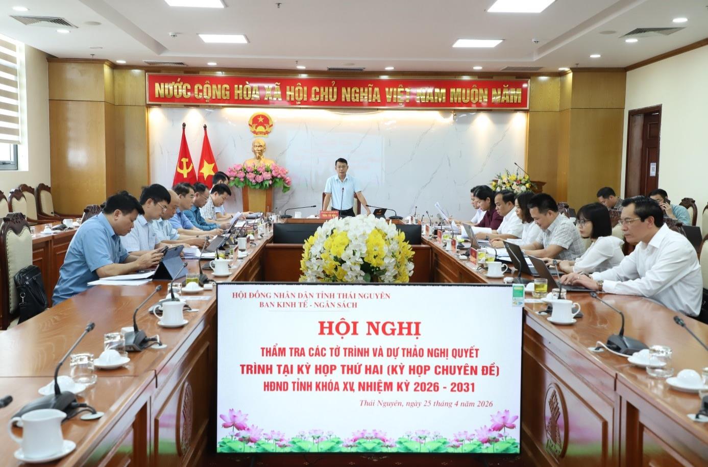 Ban Kinh tế - Ngân sách HĐND tỉnh thẩm tra các nội dung trình tại Kỳ họp thứ hai (Kỳ họp chuyên đề), HĐND tỉnh khóa XV